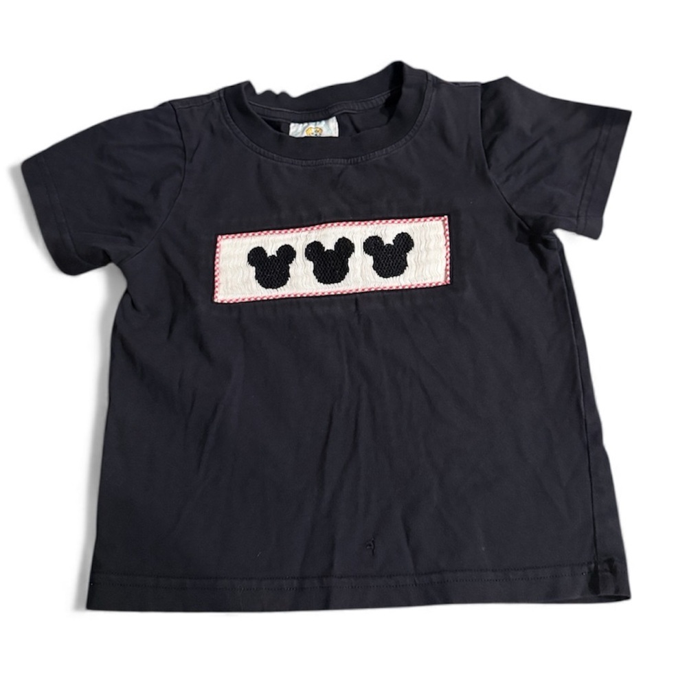 Kids Black T-Shirt with Mouse Ears Design​​